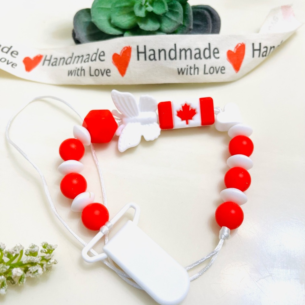 Handmade Kids Pacifier Clip - Picture 2 of 2